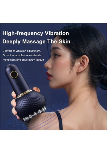 Willowhaven Elektrikli Çukurluğu Masaj Ems Meridyen Fırça Titreşimli Mor Mor