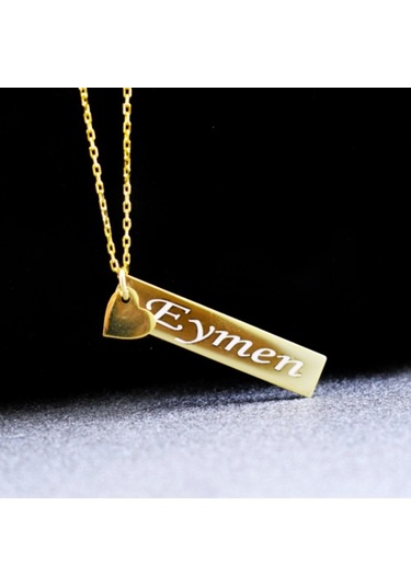 Kişiye Özel Kalpli Isimli Gümüş Kolye 437730592