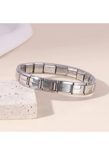 Çelik Bileklik İtalyan Charm Model Unisex Erkek Kadın 3 Mm 18 Cm Gümüş Silver Gümüş