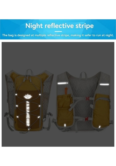 Willowhaven Sarı Çok Fonksiyonlu Dışarıda Spor Sırt Çantası: Işık Yansıtan, Su Bladder Uyumlu, Hafif Bisiklet Ve Maraton Çantası Sarı