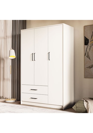 3514 Wıen 3 Kapılı Dolap 2 Çekmeceli 4 Raflı 1 Askılı Gardırop