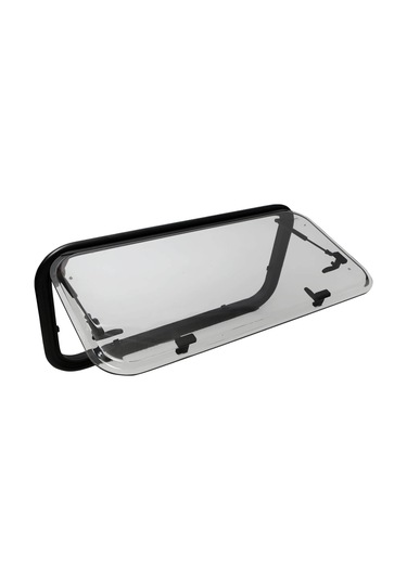 Babarvy 90x45cm 90 Amortisörlü Karavan Camı / Pencere Siyah