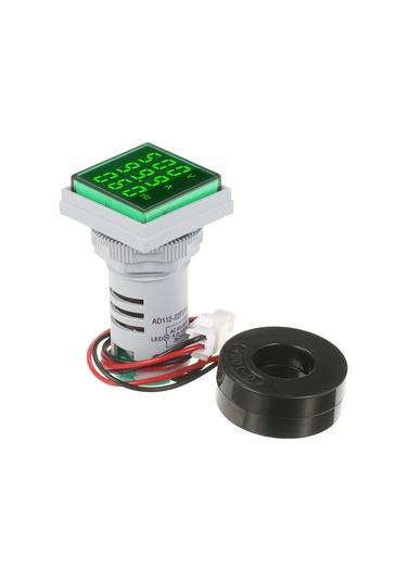 Samdoo "ad112-22fvah 3'lü Dijital Gösterge: Akım, Voltaj Ve Frekans Ölçer, Led Ekran, 60-500v/0-100a"