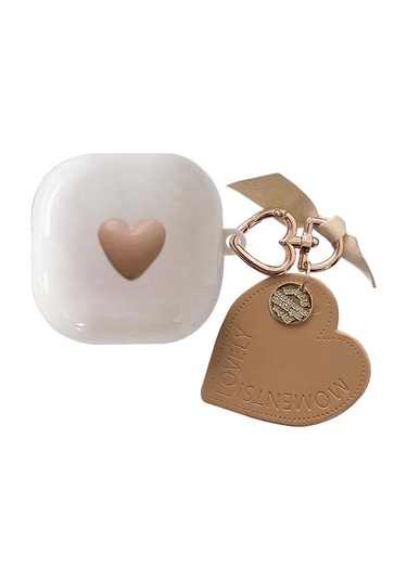 Samsung Galaxy Buds 2 - Buds Pro - Buds 2 Pro Uyumlu Kalpli Kılıf Bej