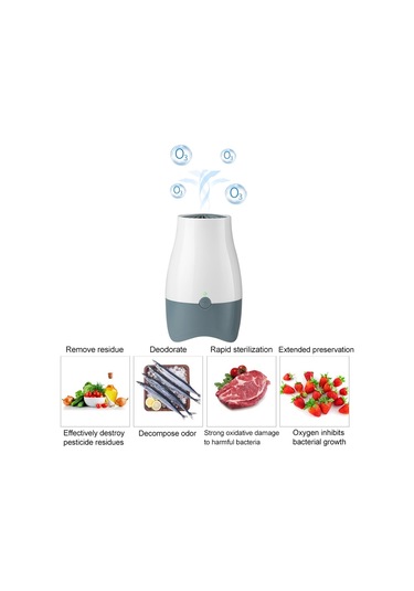 Ax168b Mini Buzdolabı Ozon Hava Temizleme Cihazı Ve Taze Koku Giderici Gri Beyaz