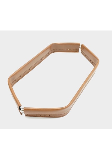 Angel Çanta Aksesuar Taba Renk Derili Metal Çanta Ağzı 33 Cm