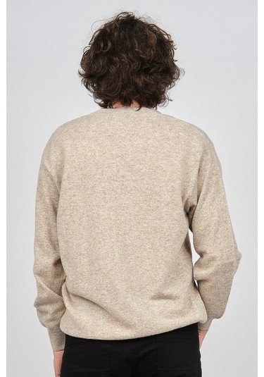 Ida Erkek Lambswool V Yaka Kazak 0593130 Bej Bej