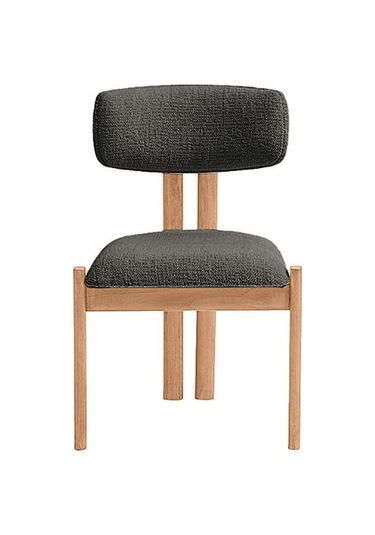 Espoo İskandinav Ahşap Bohem Sandalye Natural - Antrasit