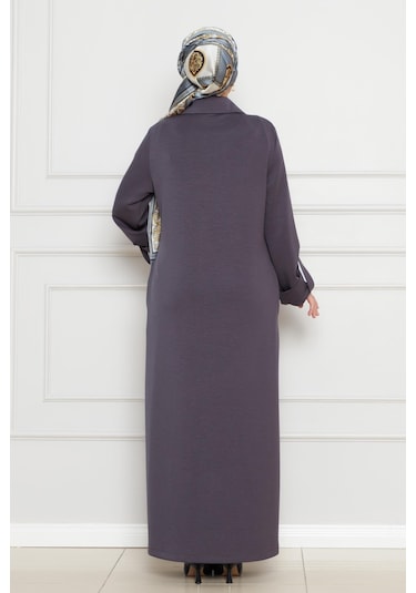 Cırt Cırtlı Oysho Elbise-gri-4486 Gri