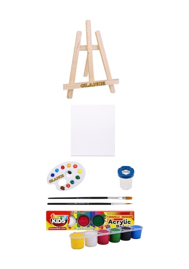 Rich Funny Kids 15 Ml Akrilik 6lı Set 25x35 Mini Şövale Seti