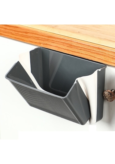 Sones Taşınabilir Mutfak Sıralama Duvara Monte Katlanır Çöp Kutusu Gri