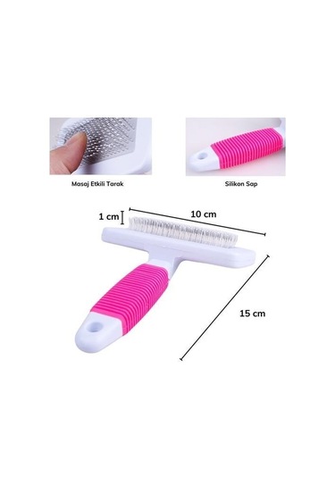 Buffer Kedi Köpek Telli Küçük Boy Tüy Bakım Seti Evcil Hayvan Tarama Fırçası Çok Renkli