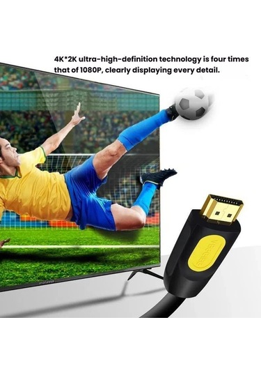 Sones Veggieg Hhı Hdmı 2.0 Hd Kablo 4k 60hz Televizyon Bilgisayar Monitörü Projektör Video Bağlantı Kablosu, Uzunluk: 3m