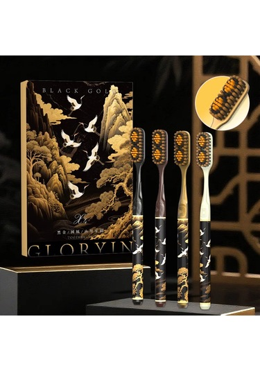 Yuqing 4 Parçalı Hediye Kutusu Siyah Altın Serisi Çin Tarzı,