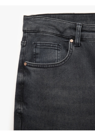Koton Pamuklu Normal Bel Slim Fit Jean Pantolon - Brad Jean İndigo Stone 6wam40003nd İndigo - Taş