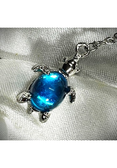 Dükkan Design Okyanus Mavisi Caretta Caretta Çelik Kolye Mavi