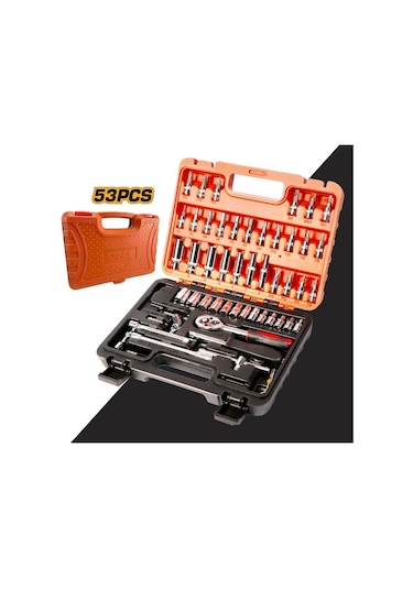 Cr-v Max 1/4 Cırcırlı Lokma Anahtar Takımı Bits Uç Seti 53 Parça