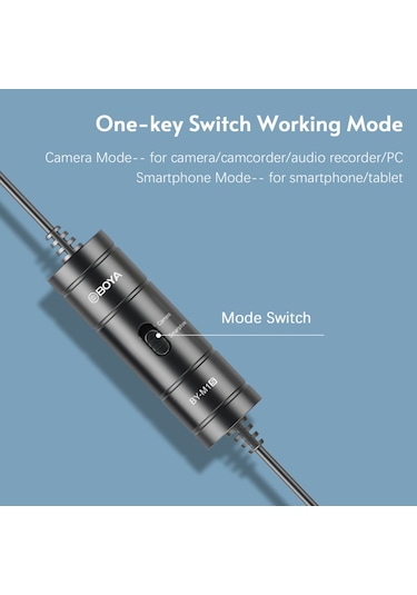 Skycıty Universal Tipi, Tam Yönlü Kondansatörlü 6 Metre Kablo Uzunluğunda 3.5mm Trrs Bağlantılı Kıskaç Mikrofon