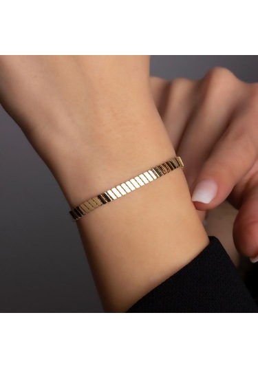 Altın Zincir Bileklik BL0048 Sarı Altın