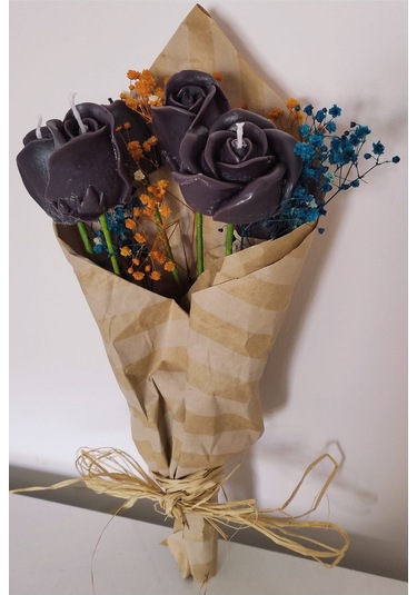 Gül Kokulu Mum Buket ,buket Mum, Çiçek Mum, Kokulu Mum Çiçek.mum,gül,gül Mum