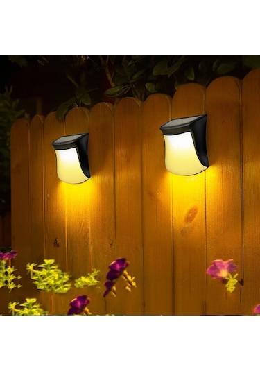 Cbtx Ds1111 4pcs Su Geçirmez Ev Bahçesinde Sundurma Lambası Led Solar Duvar Asılı Işık Ev Bahçe Dekorasyonu - Sıcak Beyaz Işık Diğer