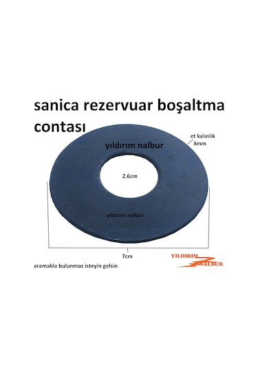 Sanica Gömme Rezervuar 7cm Göbek Contası Boşaltma Büyük Lastik Co