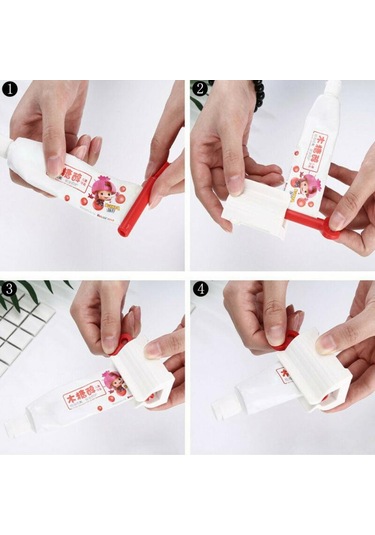 2 Adet Çevirmeli Diş Macunu Sıkacağı Sıkma Makine Banyo Aksesuar Diğer