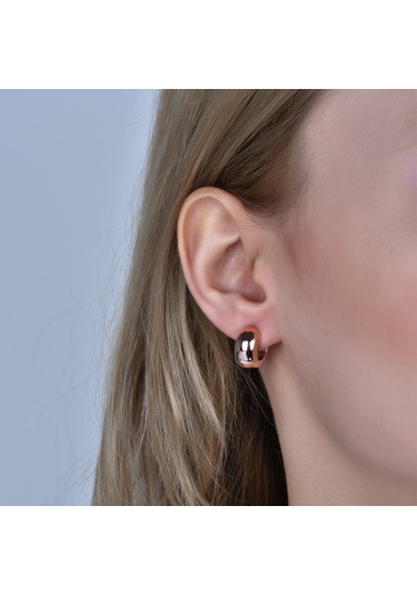 Rose Kaplama 9mm Halka Küpe