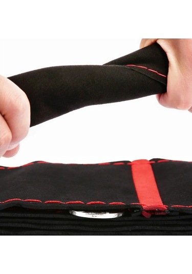 Opel Astra H Dikmeli Direksiyon Kılıfı Alkantra Kırmızı Yüzüklü