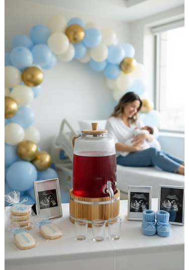 Bambum Melo - Bambu Kapak Ve Ahşap Standlı Cam Sebil 3l