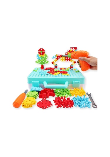 Birlik Oyuncak 3D Yaratıcı 340 Parça Matkaplı Tamir Seti URT014-0
