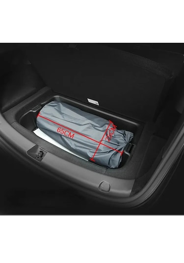 Tesla Model Y İçin Araç İçi Şişme Yatak ve Yastık Seti + Pompa Siyah