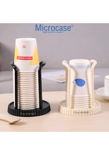Microcase Masaüstü Kağıt Bardak Tutucu Düzenleyici - Al5308 2 Adet Bej