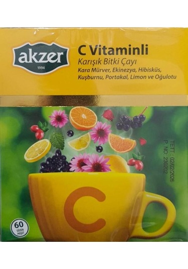 Akzer Karışık Bitki Çayı C Vitaminli 60'lı