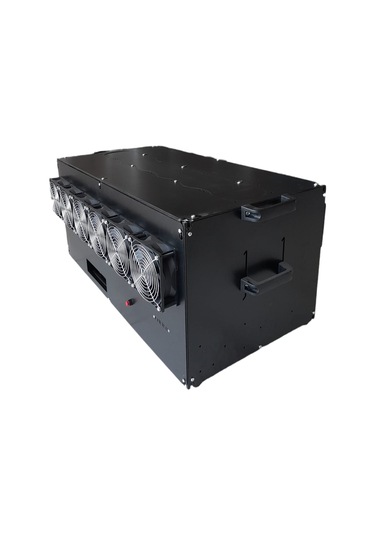 RigBu Kapalı Mining Rig Kasası SK77 Fanlı Hız Ayarlı Siyah