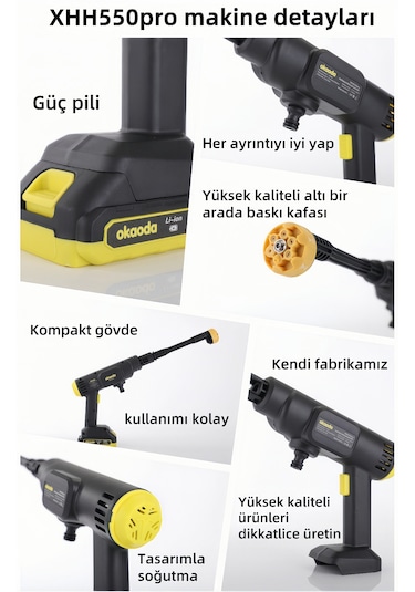 Oto Yıkama Yüksek Basınç Şarj Sulama Pestisit