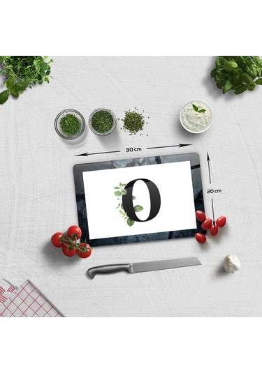 Decorita Cam Kesme Tahtası - Cam Kesme Tablası Harfli Tasarım O 20 CM x 30 CM