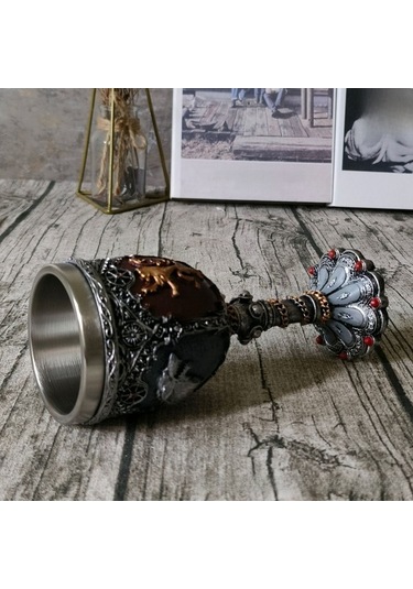 Besthome1 Antik Ahşap Kaplı El Yapımı Paslanmaz Çelik Bardak