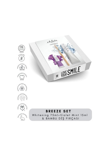 Ohlala Whitening Mint Diş Macunu 75 ML + Violet Mint 15 ML+ Bambu Diş Fırçası