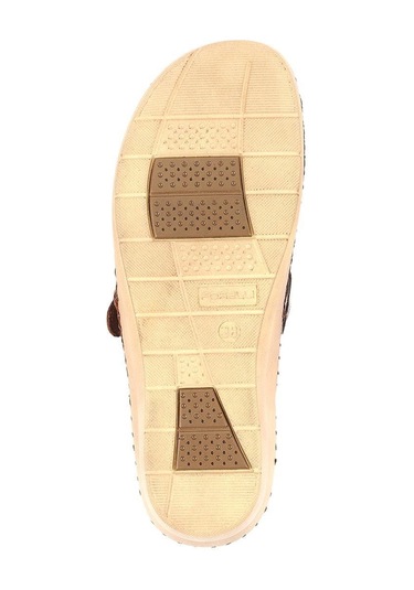 Forelli 80625-h Cary Kahverengi Kadın Hakiki Deri Terlik Kahverengi