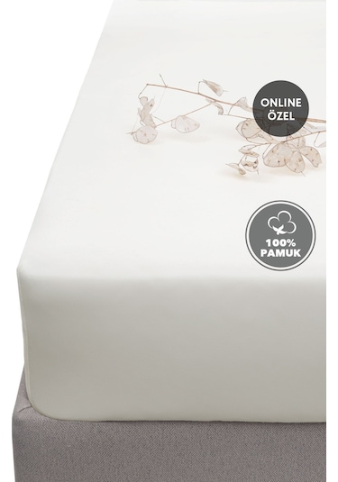Yataş Softy Çift Kişilik %100 Pamuk Lastikli Penye Çarşaf -  Krem