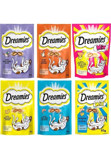 Dreamies Kedi Ödülü Karışık Avantaj Paketi 6 x 60 G