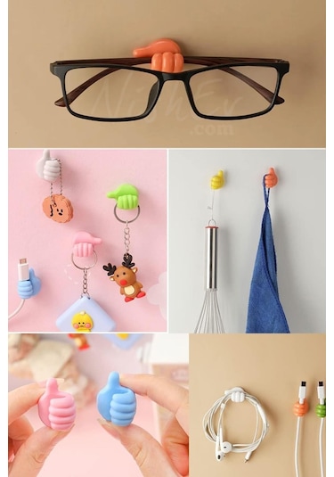 Nishev El Hareketi Kancası 25'li Başparmak Kablo Tutucu Yapışkanlı