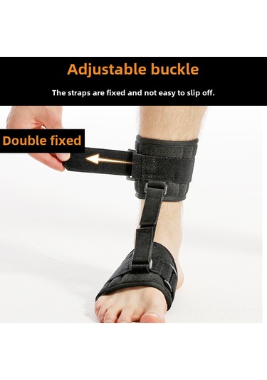 Qingmipy Ayak Aşağı Doğru Eğilmesi, İç/dış Dönmesi İçin Tutturucu, Solunumlu Rehabilitasyon Ayak托su, Ayak Tabanı Fasiyiti İçin Ayak Desteği Kemer Siyah, Tek Adet, Universal Beden, Ayarlanabilir Boyut