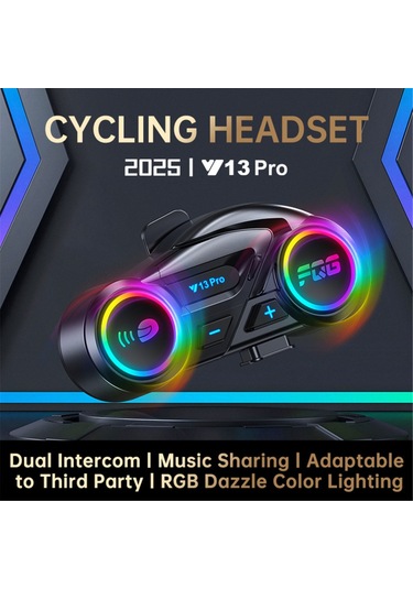 Vkemall Y13pro 2 Kişilik İnterkom Kask Bluetooth Kulaklık Su Geçirmez Gürültü Azaltıcı Motosiklet Kulaklık Kask Kulaklık 1 Adet
