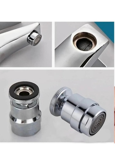 Kalite Krom Prinç Oynar Başlıklı Perlatör Filitreli Musluk Ucu 360 Derece Döner Perlatör