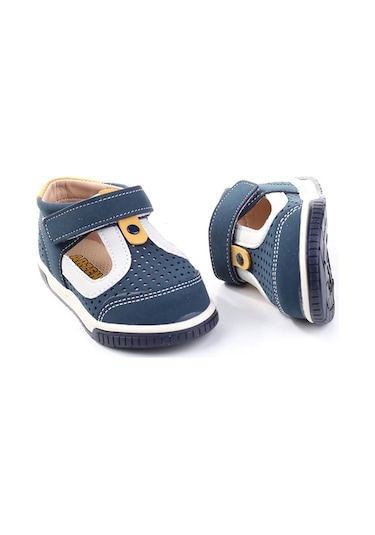 Papuçsepeti 2878 Erkek Bebek İlkadım Ortopedik Ayakkabı Sandalet 001