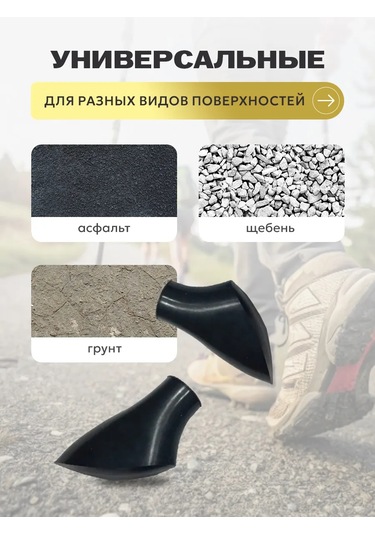 Vınson.pro Nordic Yürüyüş Sopaları İçin Uçlar 4 Adet Pad Premium 281798581 Siyah