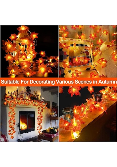 Şükran Günü Dekorasyonu Aydınlatır Sonbahar Çelenk Akçaağaç Yaprağı Fenerler Kapalı Tatil S Aile Partisi Cadılar Led Işık 56671465 Diğer