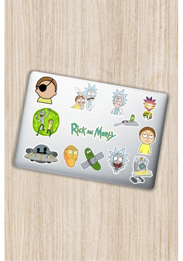 Rick And Morty Tasarımlı Laptop Notebook Tablet Telefon Sticker Set 15
